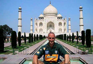 Australian Cricket Tours - Luke 'Sparrow' Gillian Sitting In Front Of The Taj Mahal | Agra | India