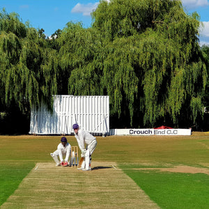 Looking Down Hill, Down The Pitch, Toward The Willows Overhanging The Sightscreen Of Crouch End Cricket Club