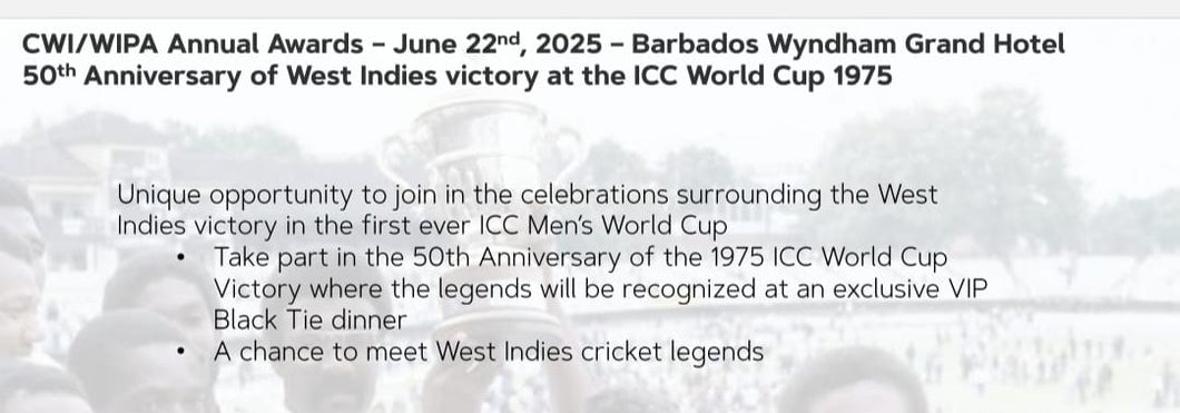 Barbados Gala Dinner | 50th Anniversary Of West Indies Winning The Inaugural Cricket World Cup
